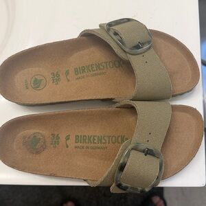 Birkenstock Khaki Slide Sandals
